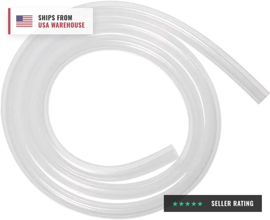 Pure Silicone Tubing, 5mm ID x 7mm OD High Temp Food Grade Tube Pure Silicone Ho