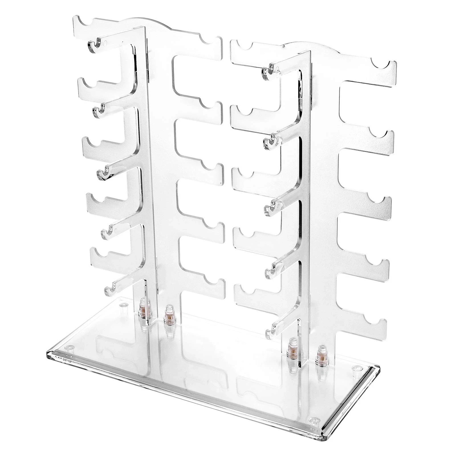 Lamoutor 2 Row Sunglasses Rack Holder Glasses Display Stand Transparent Color Lamoutor 2 Row Sunglasses Rack Holder Glasses Display Stand Transparent Color