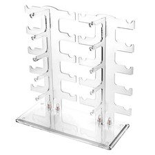 Lamoutor 2 Row Sunglasses Rack Holder Glasses Display Stand Transparent Color  picture