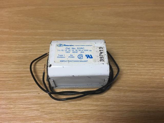 Robertson S1RC Simple Reactance Ballast 120V Robertson S1RC Simple Reactance Ballast 120V