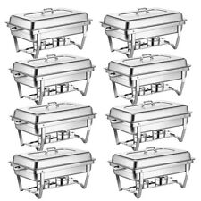 2-8 Pack Chafing Dish 9.5Q&5.3Q Stainless Bain Marie Buffet Chafer Food Warmer picture