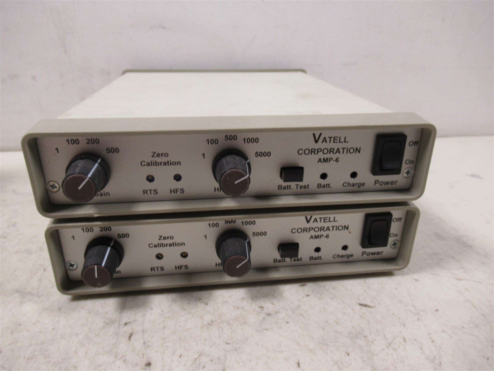 Lot of 2 Vatell Corporation AMP-6 Signal Conditioning Dual Channel HFM Amplifier Lot of 2 Vatell Corporation AMP-6 Signal Conditioning Dual Channel HFM Amplifier