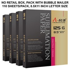 440 Sheets Bulk 125g A-SUB Sublimation Paper 8.5x11 for Sublimation Ink Printers picture