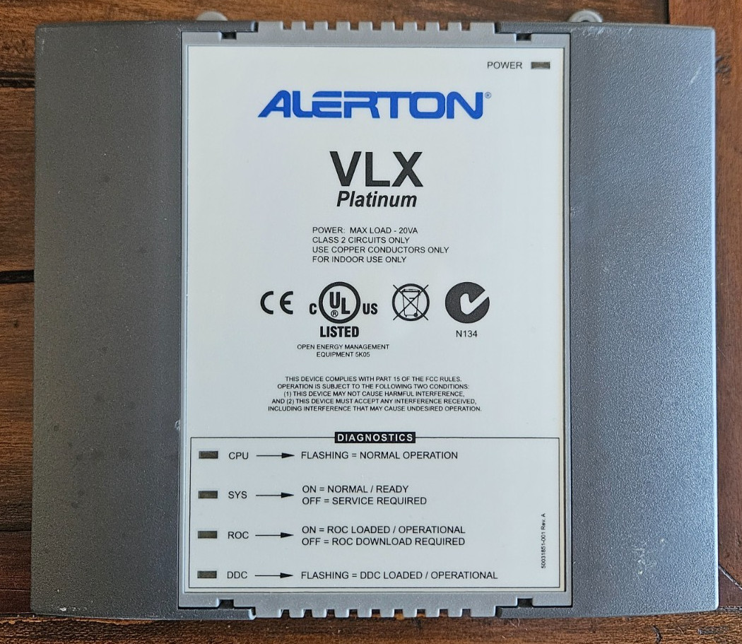 Alerton VLX-PLATINUM BACnet Global Controller Alerton VLX-PLATINUM BACnet Global Controller