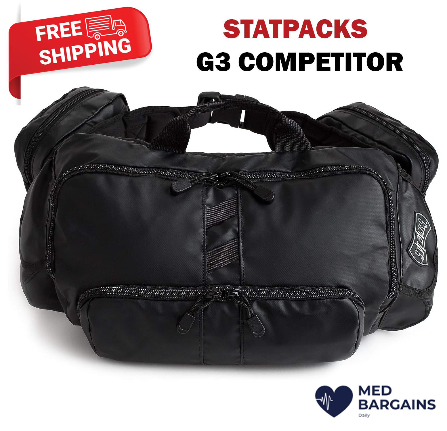 Statpacks G3 Competitor G34001TK EMS First Aid Water-Resistant Waist Pack Bag Statpacks G3 Competitor G34001TK EMS First Aid Water-Resistant Waist Pack Bag
