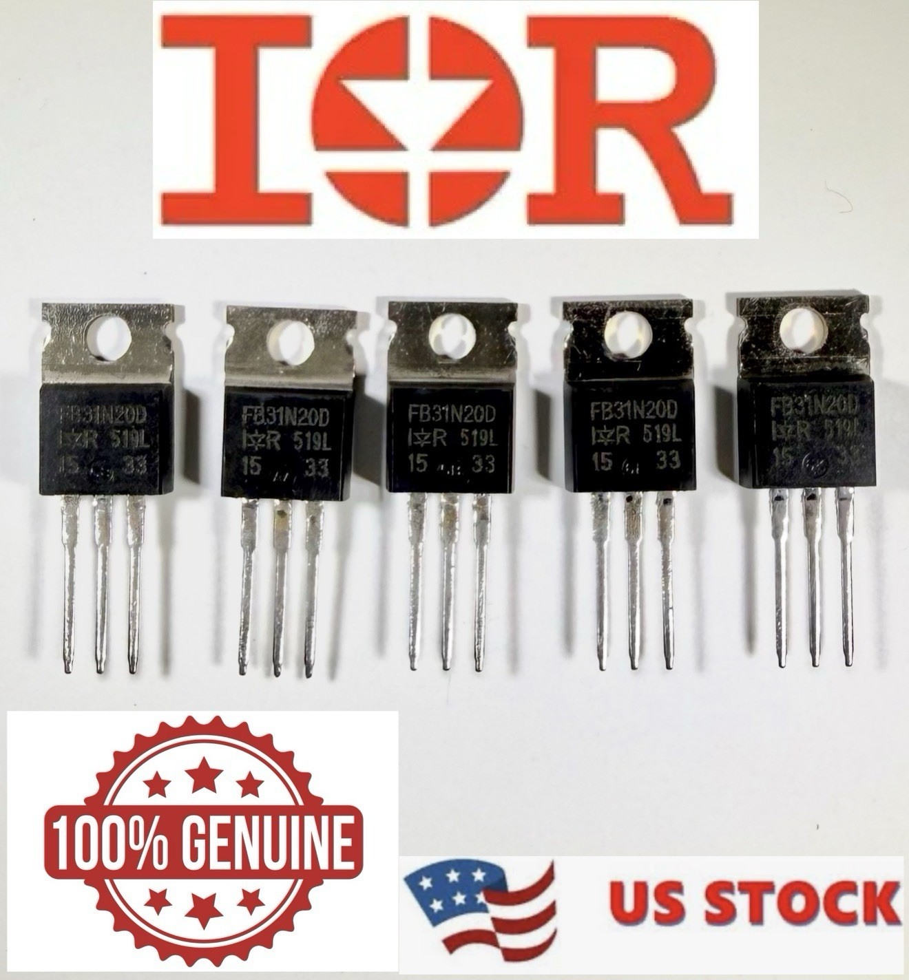 5 Pieces Genuine IR International Rectifier IRFB31N20D FB31N20D Power Mosfet 5 Pieces Genuine IR International Rectifier IRFB31N20D FB31N20D Power Mosfet