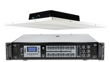 100 Rockville DCS8T 70V Commercial 2' X 2' Drop Ceiling Tile Office Speakers+Amp picture