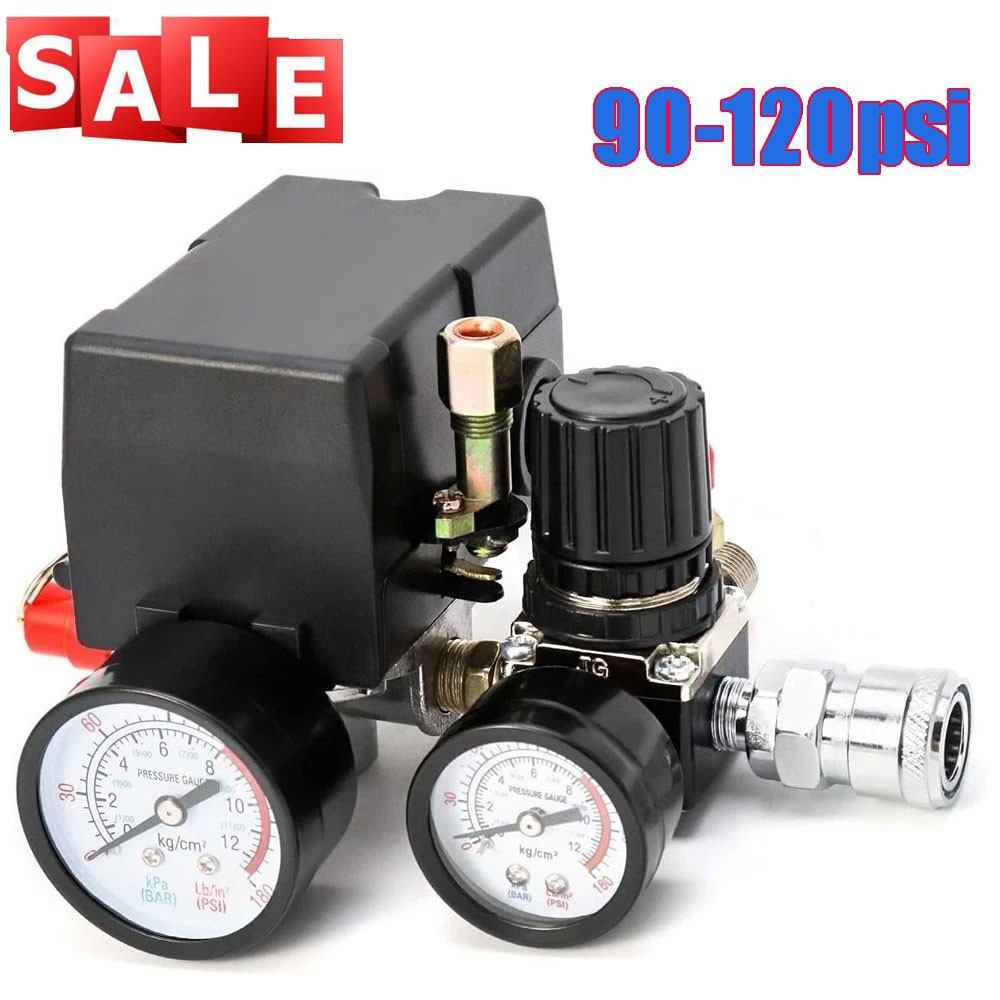Air Compressor Pressure Switch Control Valve 90-120PSI Pressure Regulator Air Compressor Pressure Switch Control Valve 90-120PSI Pressure Regulator