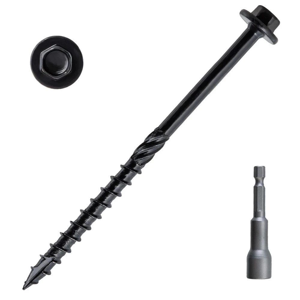 LIONMAX Structural Wood Lag Screws 4 Inch, 100-PCS, #14 X 4, Heavy Duty Rust LIONMAX Structural Wood Lag Screws 4 Inch, 100-PCS, #14 X 4, Heavy Duty Rust