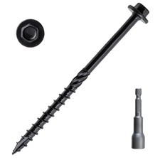 LIONMAX Structural Wood Lag Screws 4 Inch, 100-PCS, #14 X 4, Heavy Duty Rust picture