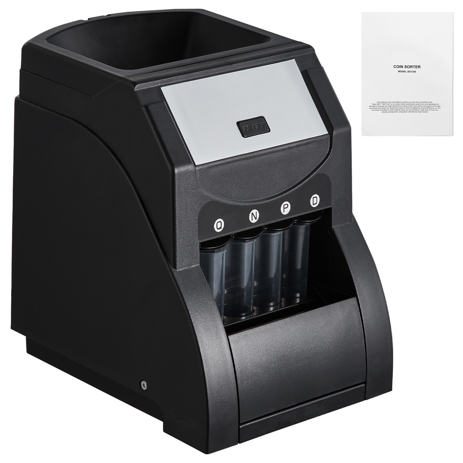 Uimoso Automatic Coin Sorter and Wrapper with 4 Coin Tubes, 230 Coins/Min Uimoso Automatic Coin Sorter and Wrapper with 4 Coin Tubes, 230 Coins/Min