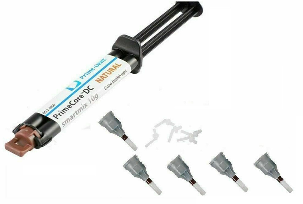 Prime-Dent Dental DC Smartmix Automix Core Build-Up Material 10g Syringe 003-082 Prime-Dent Dental DC Smartmix Automix Core Build-Up Material 10g Syringe 003-082