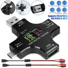 Type-C USB Digital Meter Tester Multimeter Current Voltage Power Monitor + Cable picture