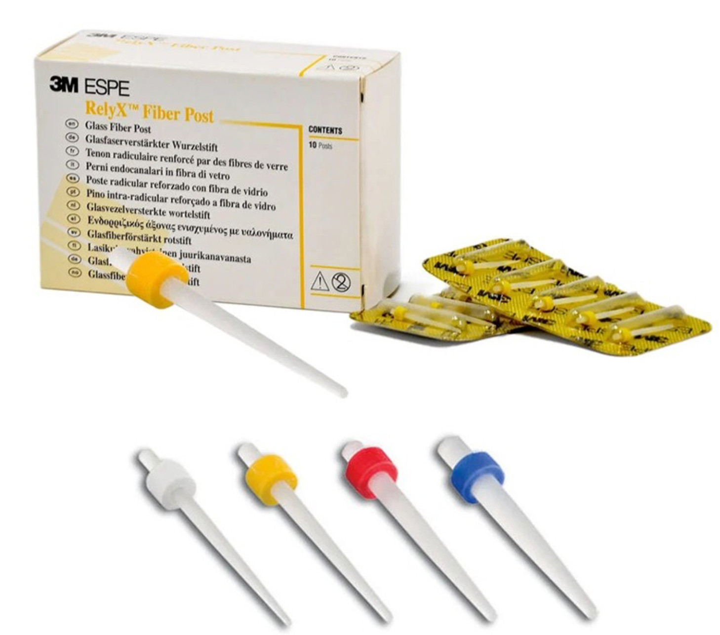 3M Rely Fiber Post Refill 10 Pack Box - All sizes 3M Rely Fiber Post Refill 10 Pack Box - All sizes