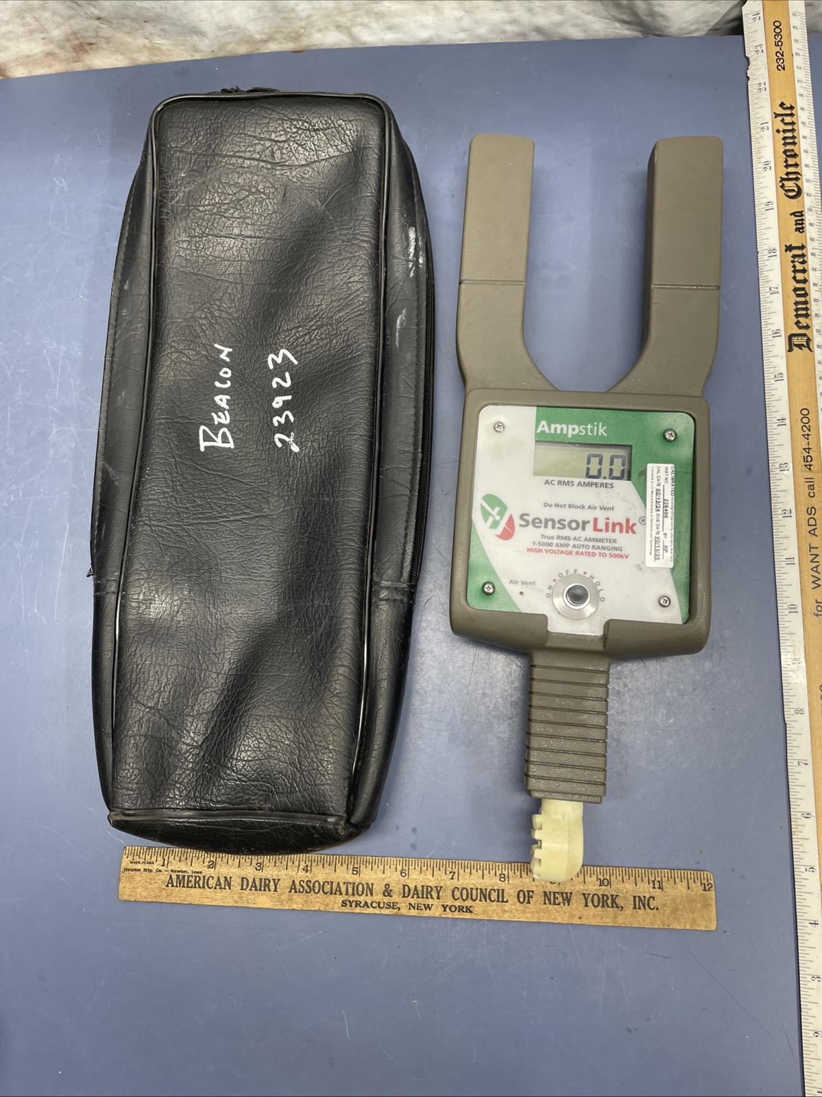Tested Working SENSORLINK AMPSTIK 8-020 XT 60Hz AMMETER 1 - 5000 AMP AUTO RANGE Tested Working SENSORLINK AMPSTIK 8-020 XT 60Hz AMMETER 1 - 5000 AMP AUTO RANGE