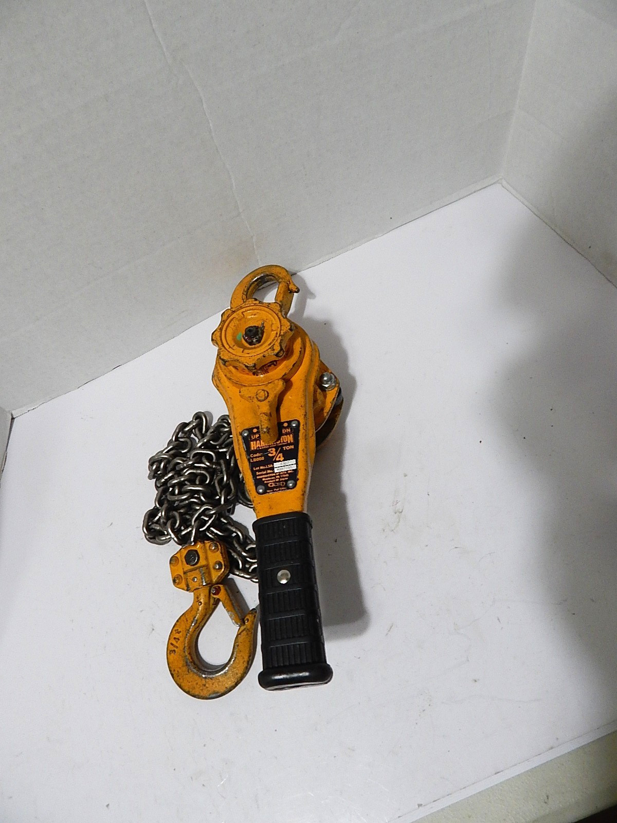 HARRINGTON 3/4 TON LEVER CHAIN HOIST LB008 5 FT LIFT
