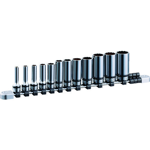 NEPROS NTB3L12XA 9.5 sq. Deep Socket Set (12-piece set) 9.5mm socket length NEPROS NTB3L12XA 9.5 sq. Deep Socket Set (12-piece set) 9.5mm socket length