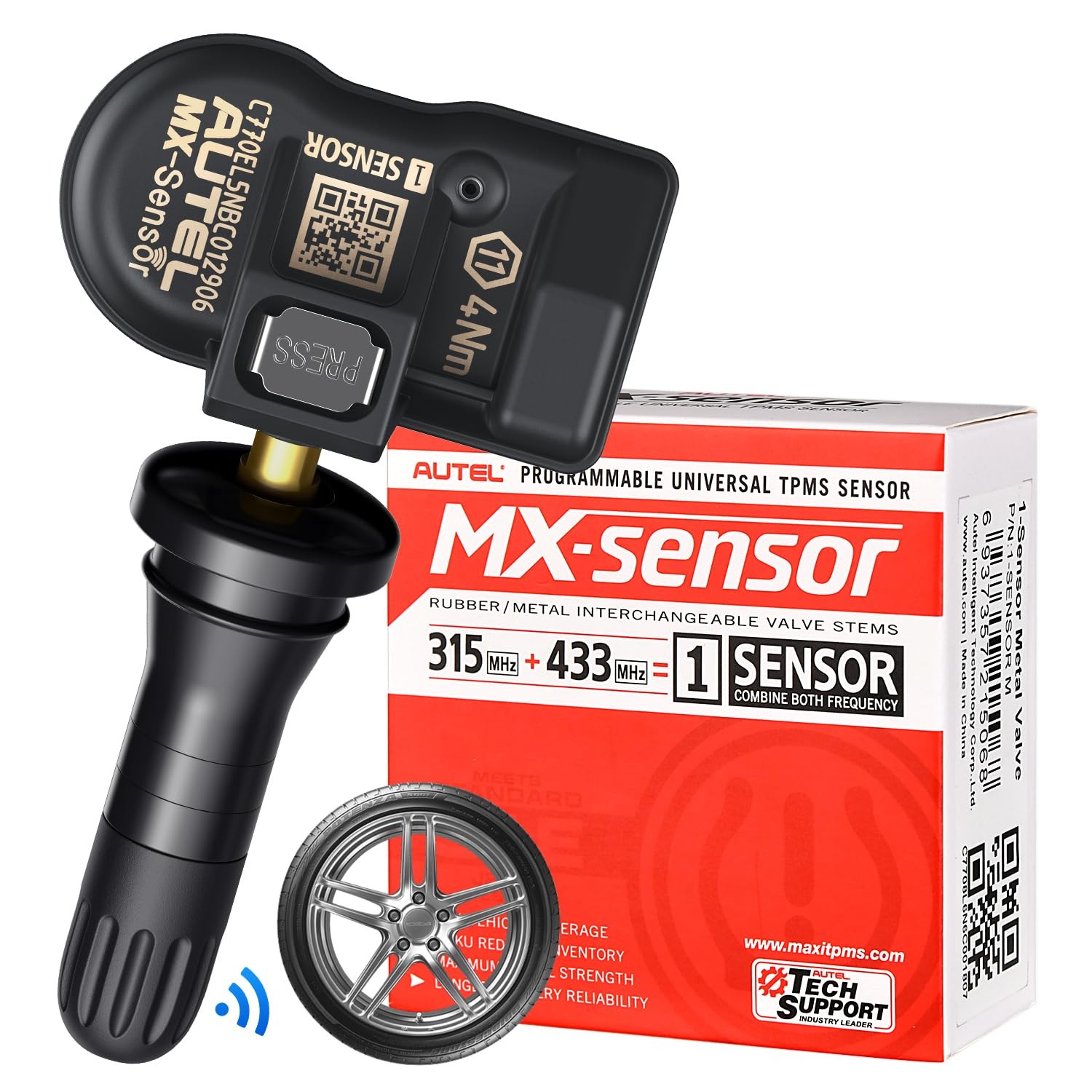 Autel TPMS MX-Sensor Dual Frequency 315+433MHz Tire Pressure Sensor OE Quality