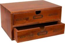 Juvale Small Wood Desktop Organizer Storage Box with Drawers, French Design picture