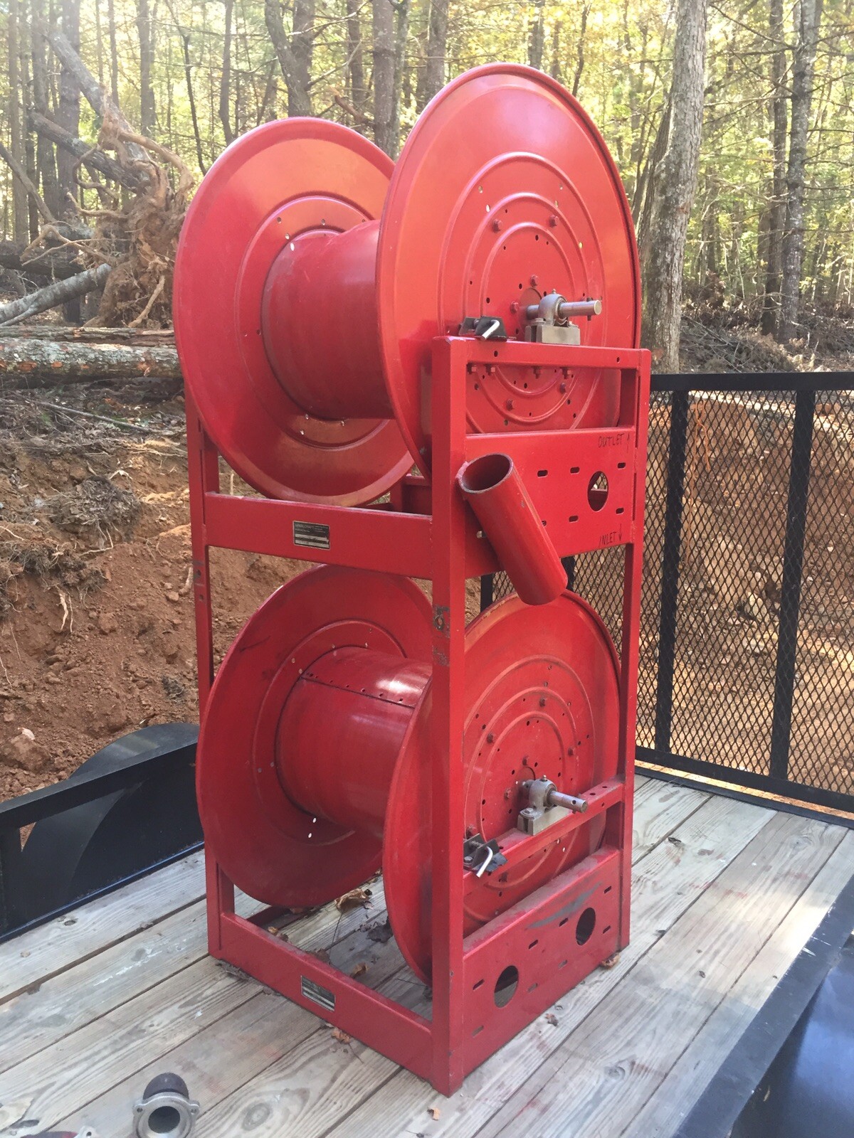 Reelcraft HC3700 Nordic Series Heavy Duty Fuel Hose Reels with Custom Stand Reelcraft HC3700 Nordic Series Heavy Duty Fuel Hose Reels with Custom Stand