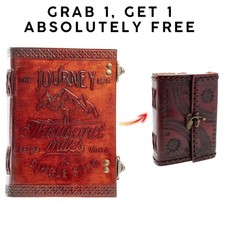 Leather Journal7x5–Handmade Leather Diary,200Page|Grab 1, Get 1 Absolutely FREE picture