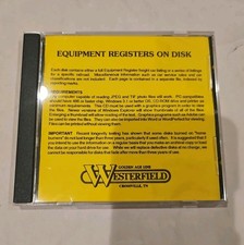 Westerfield Equipment Registers On Disk January 1959 picture