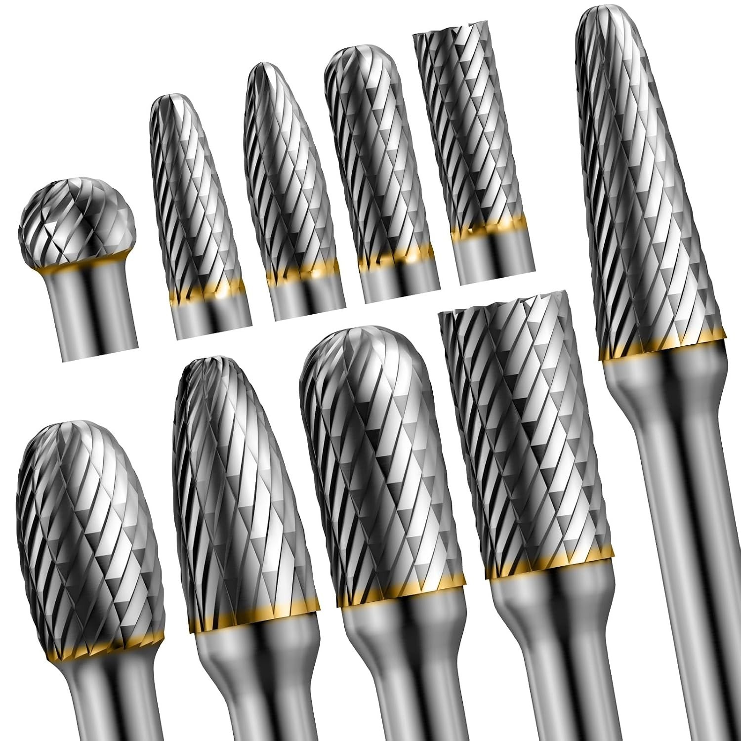 10Pcs Die Grinder Bits W/ 1/4 10Pcs Die Grinder Bits W/ 1/4