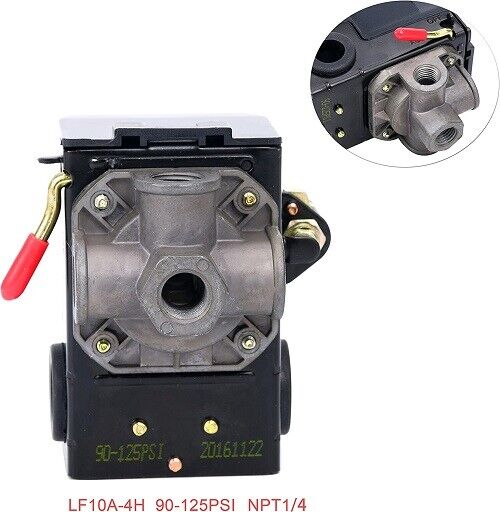 Pressure Switch Control for Air Compressor Heavy Duty 90-125psi 4 Port 26A