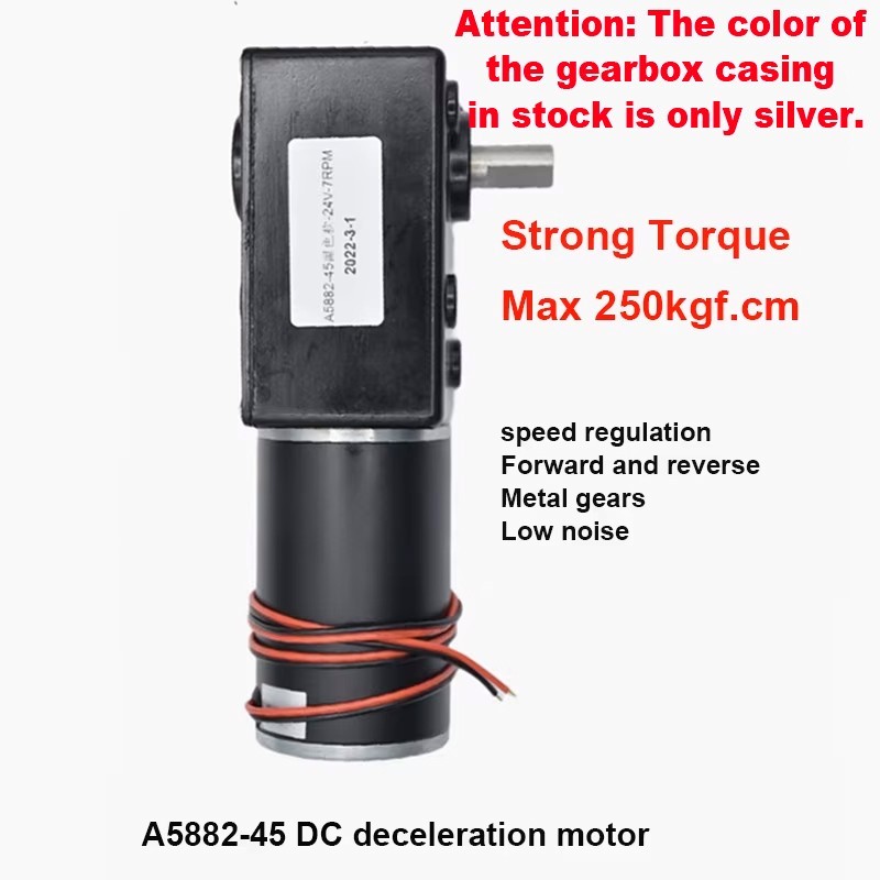 DC12V 24V Strong Torque Metal Turbo Worm Gearbox 250kg.cm Self-Lock Gear motor DC12V 24V Strong Torque Metal Turbo Worm Gearbox 250kg.cm Self-Lock Gear motor