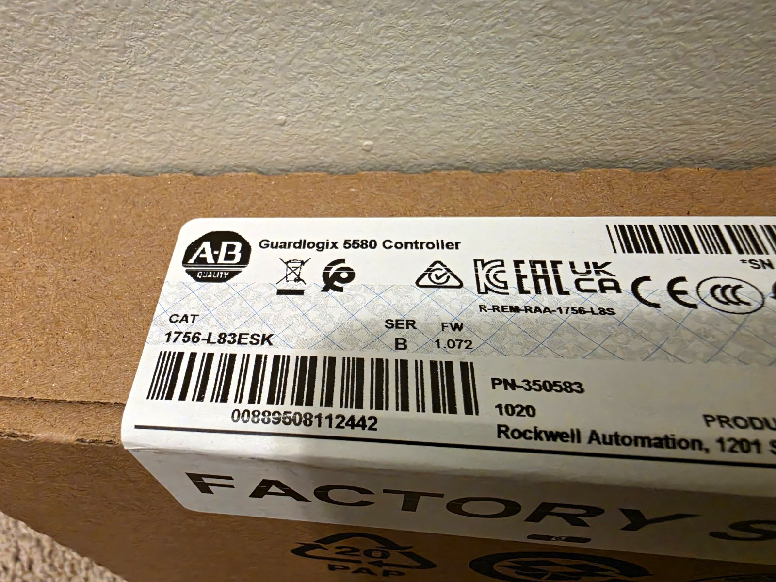 NEW 2026 - Allen-Bradley 1756-L83ES GuardLogix Processor 1756-L83ESK NEW 2026 - Allen-Bradley 1756-L83ES GuardLogix Processor 1756-L83ESK