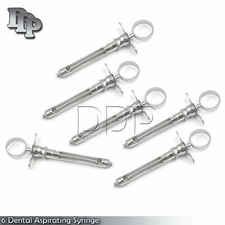 6 German Dental Anesthetic Syringe Self-Aspirating 1.8CC-Dental Instruments-A+ picture