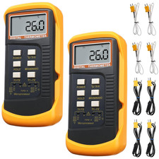 2 Pcs Thermocouple Thermometer Digital K Type HVAC Dual Channels Digital Thermom picture