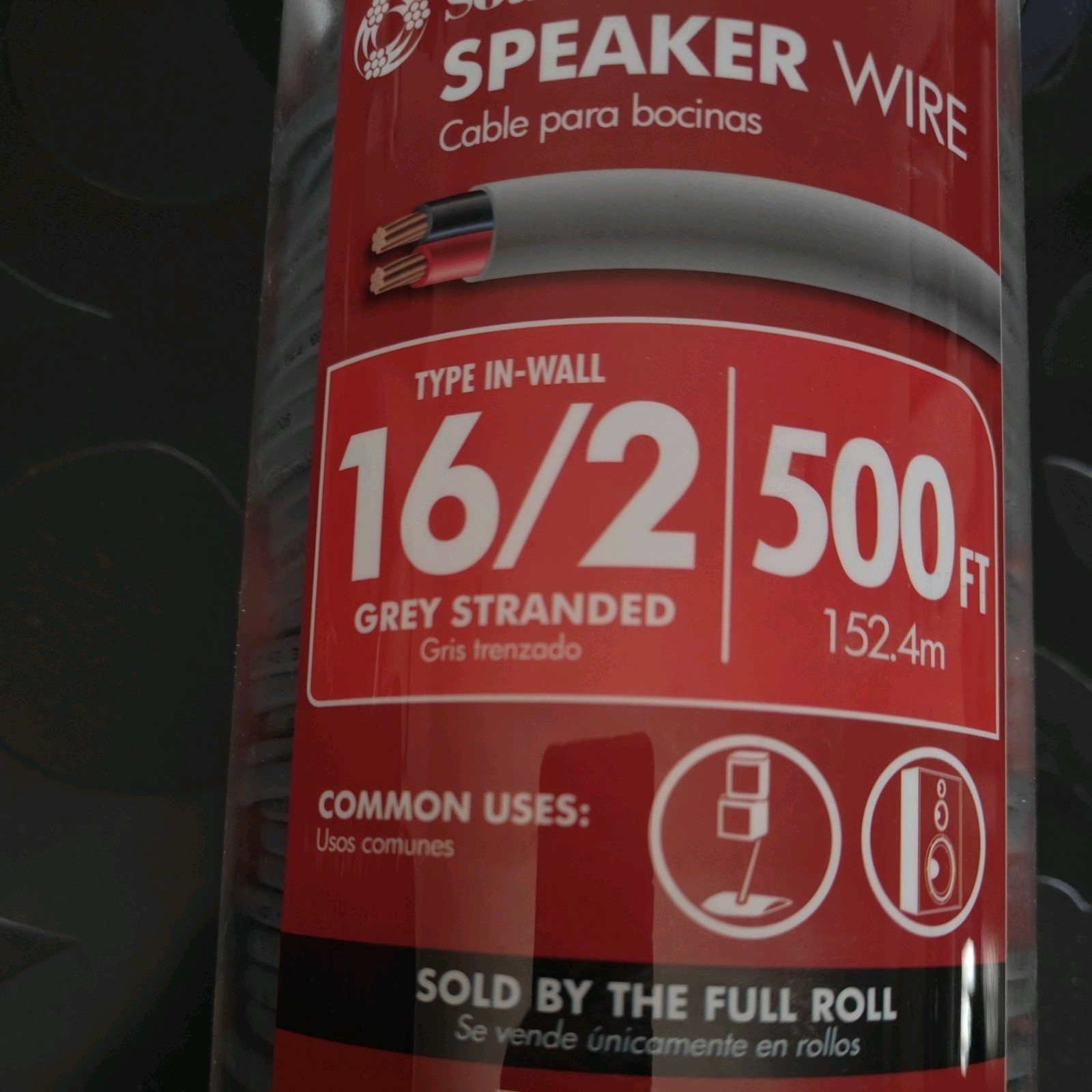 Southwire 16/2 Speaker Wire 500 Ft In-Wall 500 feet roll 