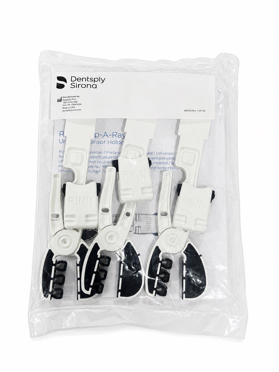 3 Pack Dentsply Rinn Snap-A-Ray DS Endo Film Sensor Phosphor Plate Holder Dental