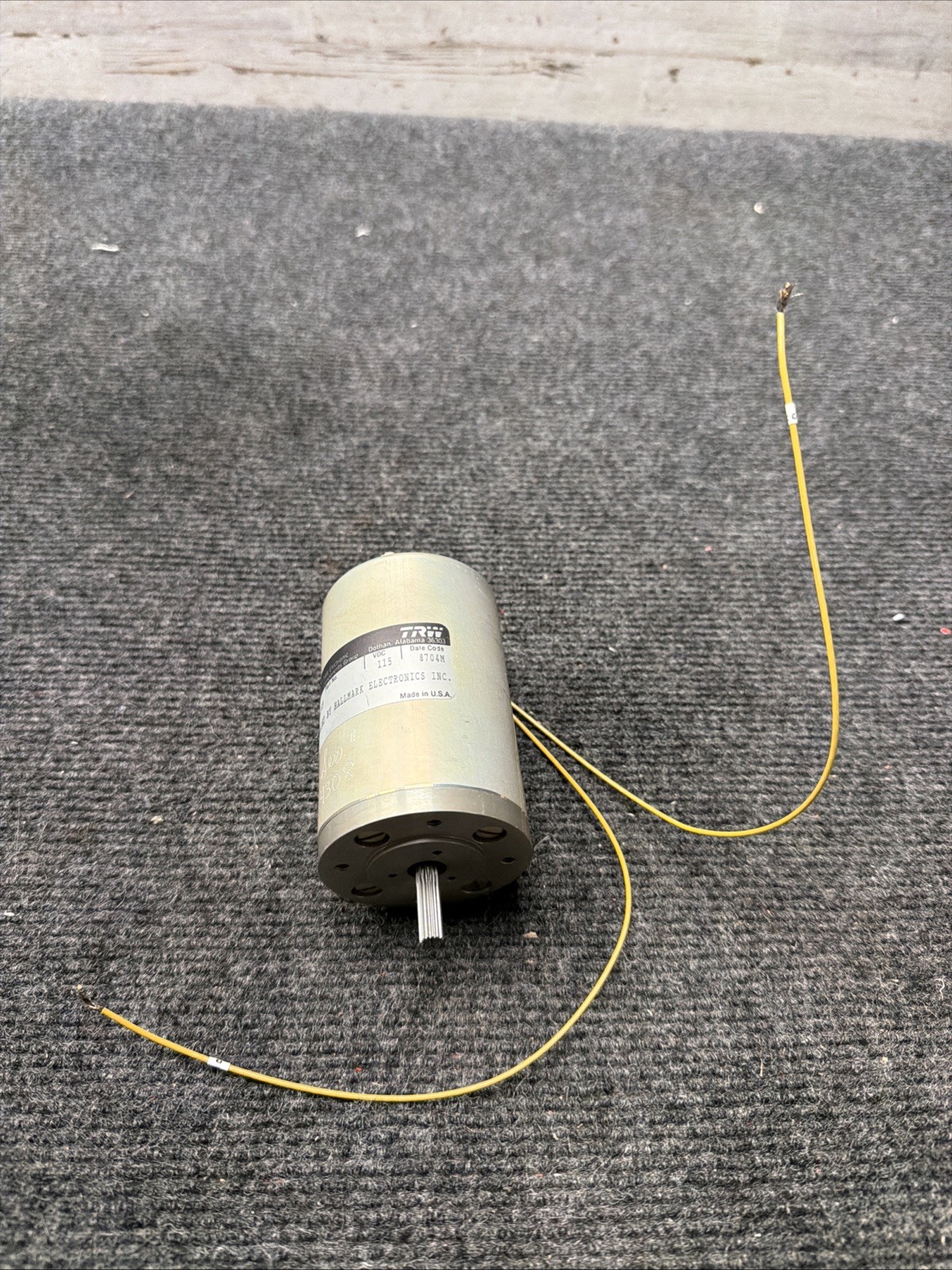 TRW Electric Motor 166A149 115V DC Date Code 8704M TRW Electric Motor 166A149 115V DC Date Code 8704M
