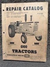 Vintage Minneapolis Moline G900 Tractor Genuine Repair Parts Catalog +supplement picture