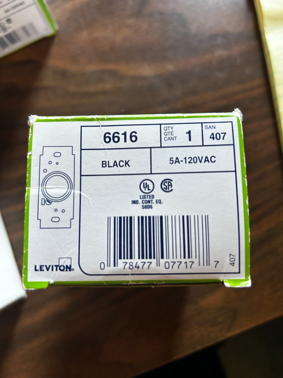 LEVITON ROTARY FAN SPEED CONTROL # 6616 LEVITON ROTARY FAN SPEED CONTROL # 6616