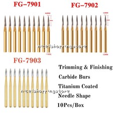 Dental Trimming&Finishing Gold Burs Tungsten Carbide Burr 19mm FG 7901/7902/7903 picture
