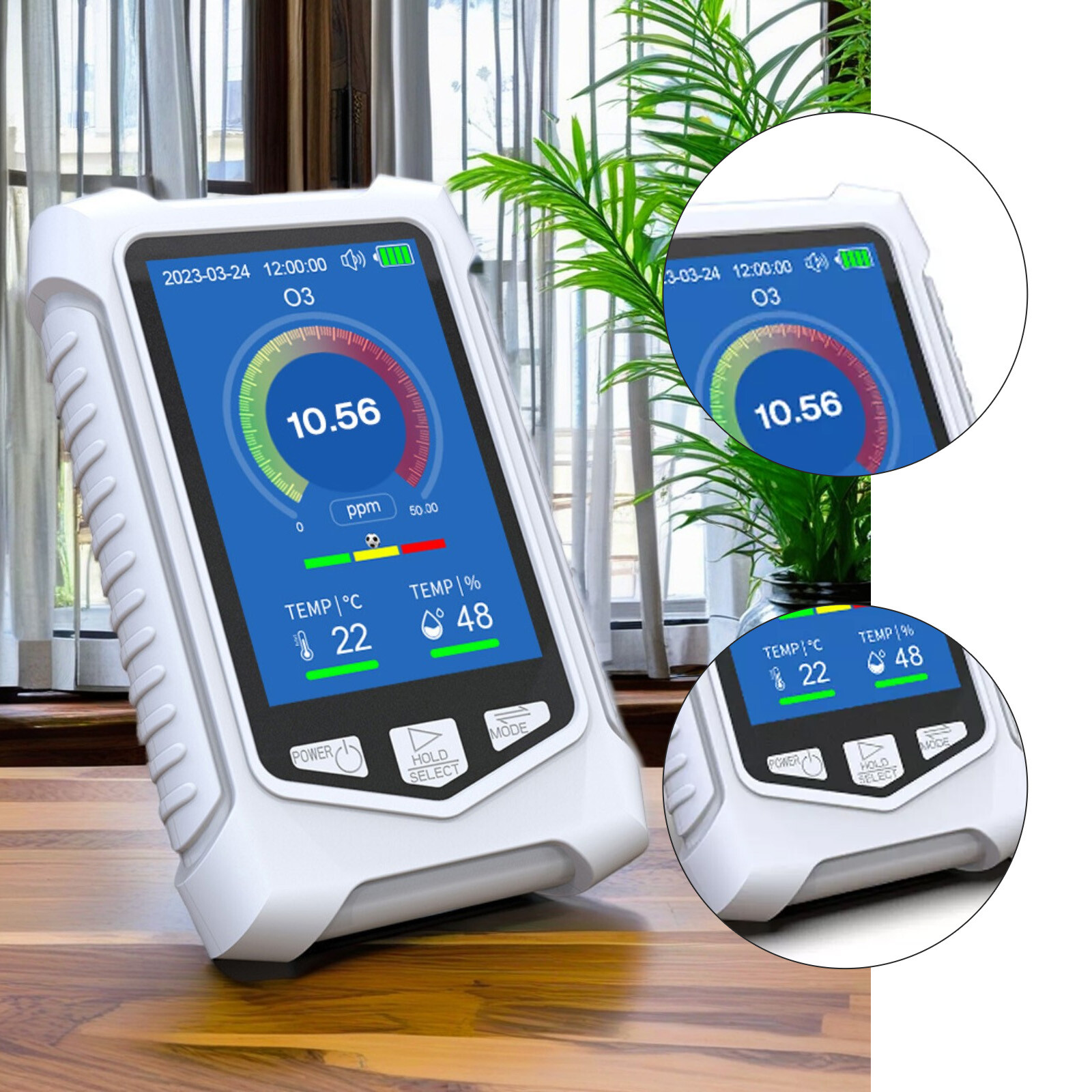 3.5-inch Smart Sensor Ozone Meter TFT LCD Ozone Analyzer O3 Ozone Detector New