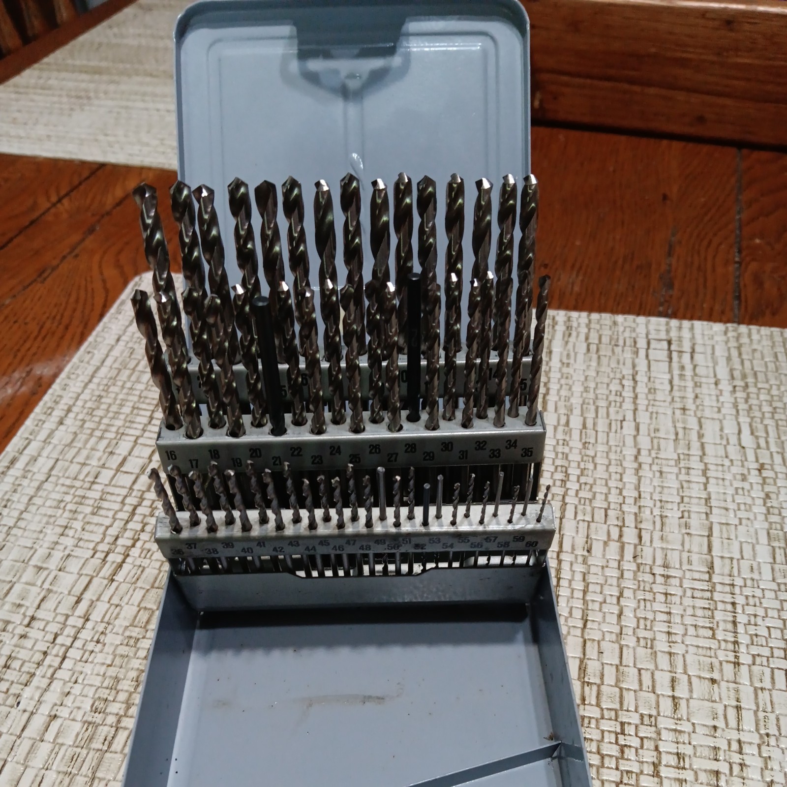 Precision Twist Drill 60 pc Set HSS Jobber Length with metal box Precision Twist Drill 60 pc Set HSS Jobber Length with metal box
