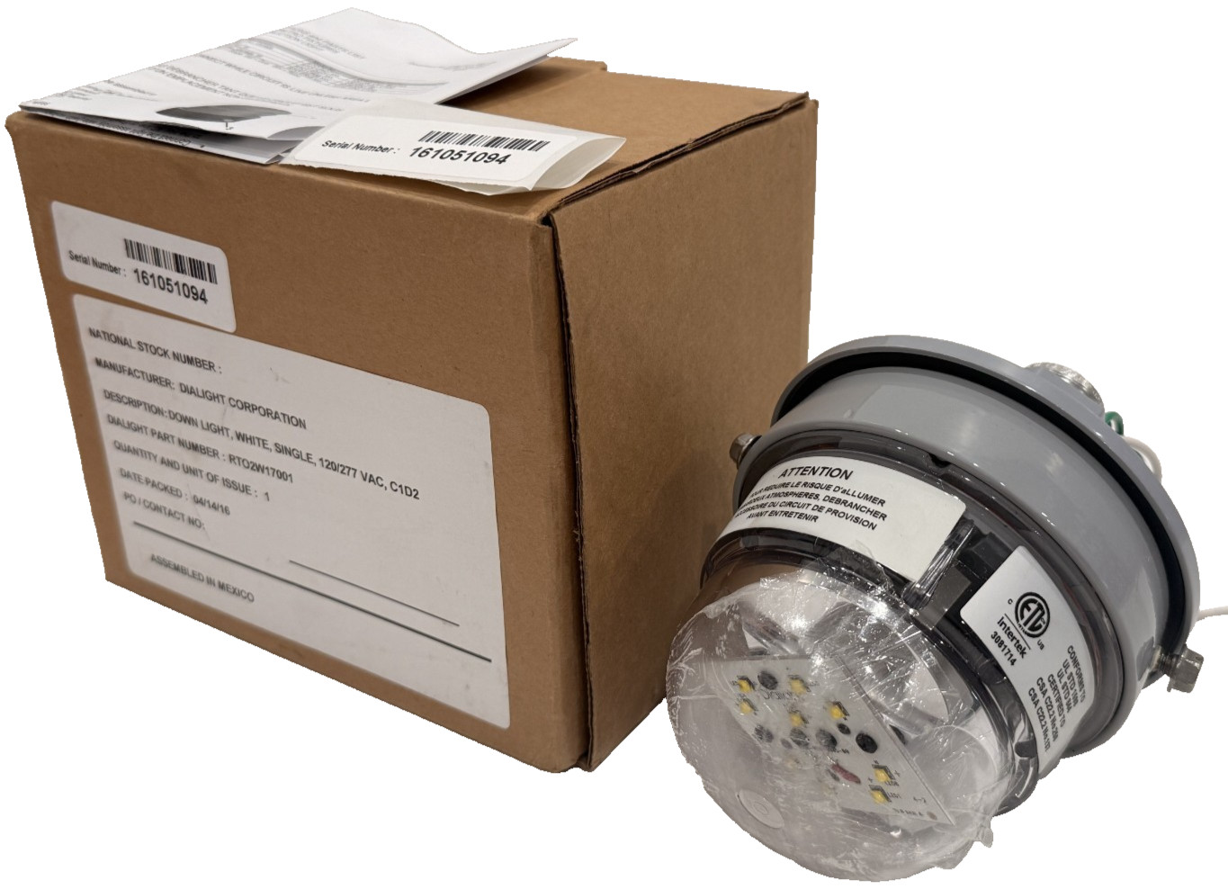 NEW DIALIGHT RTO‑2W17‑001 SAFESITE LED AREA LIGHT 800 LUMENS RTO2W17001 NEW DIALIGHT RTO‑2W17‑001 SAFESITE LED AREA LIGHT 800 LUMENS RTO2W17001