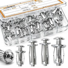 40PCS Expansion Screw Petal Nut Kit M4 M5 M6 Hollow Wall Anchor Fastener picture