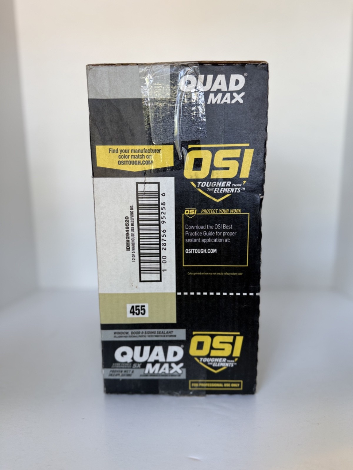 OSI QUAD MAX Window, Door & Siding Sealant, 9.5 fl oz Cartridges, 12-Pack