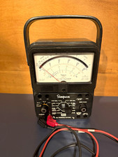 Vintage Simpson 260 Series 7M Analog Volt Ohm Milliammeter Multimeter w/ Leads picture
