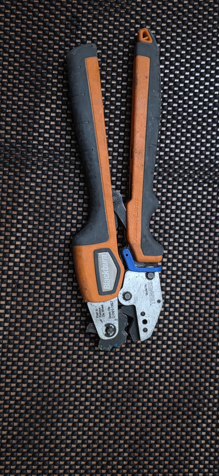 Thomas & Betts TBM45S Ratchet Crimping Tool – Heavy Duty Wire Crimper Thomas & Betts TBM45S Ratchet Crimping Tool – Heavy Duty Wire Crimper