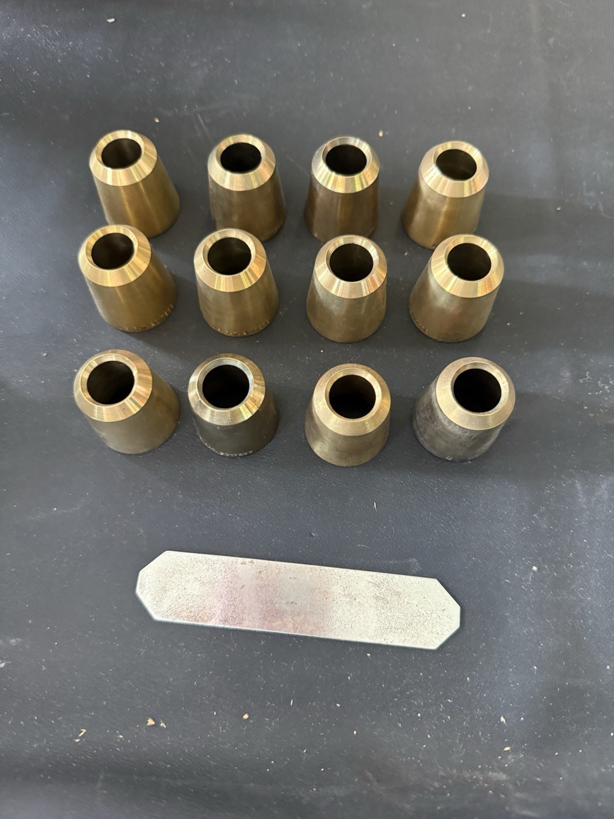 Vintage Brass Tapered Ferrules Collars Sleeves Lot 12 U.S. Patent 2017533 Box