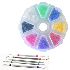160Pcs Dental Assorted Silicone Bands Instrument Color Code Ring Smll  8 Colors picture