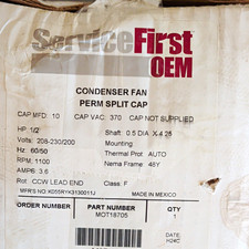 ServiceFirst OEM MOT18705 Condenser Fan Motor 1/2 HP 208-230/200V 1100 RPM picture