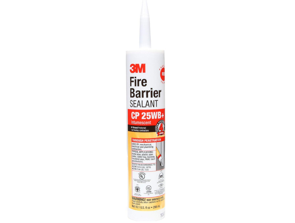 3M Fire Barrier Sealant CP 25WB+ Red - 10.1 fluid ounces  Pack of 12