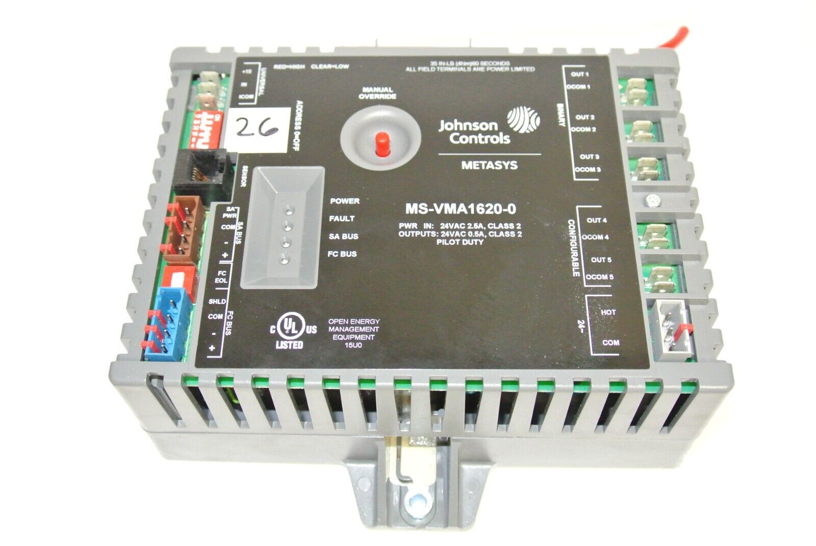 Johnson Controls MS-VMA1620-0 Variable Air Volume Controller